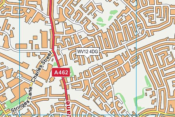 WV12 4DG map - OS VectorMap District (Ordnance Survey)