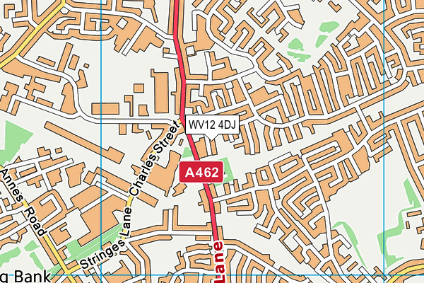 WV12 4DJ map - OS VectorMap District (Ordnance Survey)