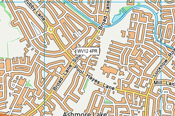 WV12 4PR map - OS VectorMap District (Ordnance Survey)