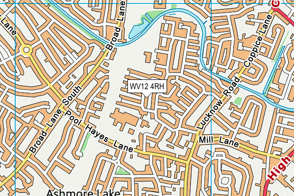 WV12 4RH map - OS VectorMap District (Ordnance Survey)