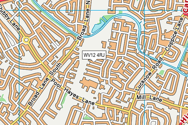 WV12 4RJ map - OS VectorMap District (Ordnance Survey)
