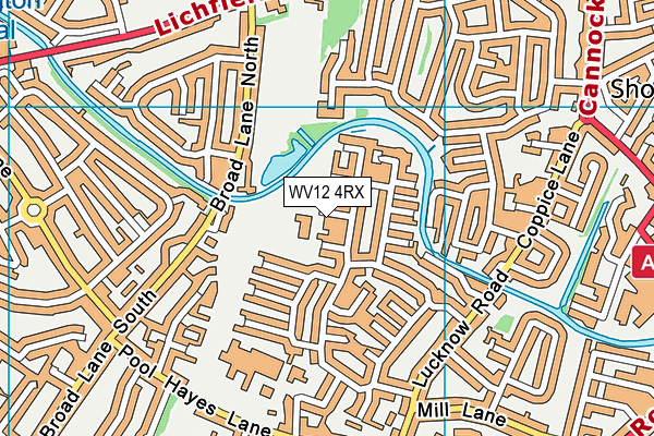 WV12 4RX map - OS VectorMap District (Ordnance Survey)