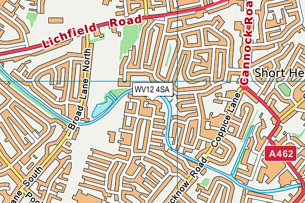 WV12 4SA map - OS VectorMap District (Ordnance Survey)