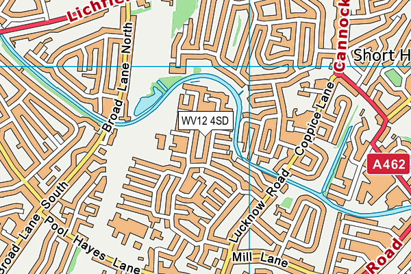 WV12 4SD map - OS VectorMap District (Ordnance Survey)