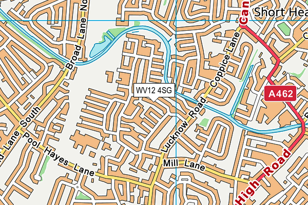 WV12 4SG map - OS VectorMap District (Ordnance Survey)