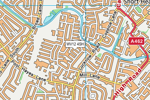 WV12 4SH map - OS VectorMap District (Ordnance Survey)