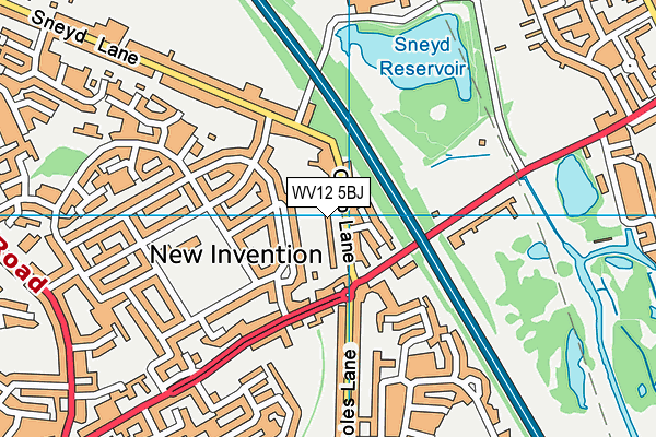 WV12 5BJ map - OS VectorMap District (Ordnance Survey)