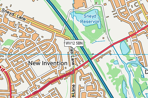 WV12 5BN map - OS VectorMap District (Ordnance Survey)
