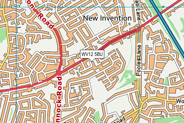 WV12 5BU map - OS VectorMap District (Ordnance Survey)