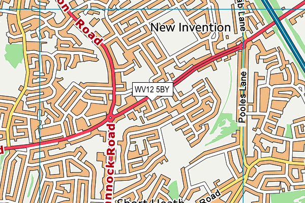 WV12 5BY map - OS VectorMap District (Ordnance Survey)