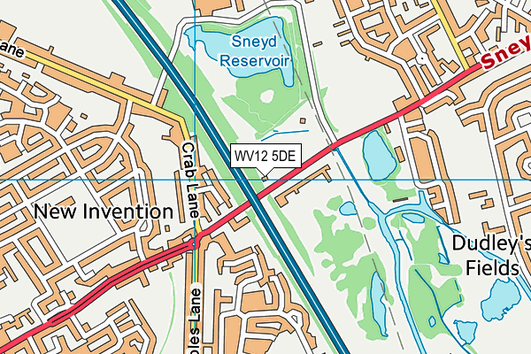 WV12 5DE map - OS VectorMap District (Ordnance Survey)