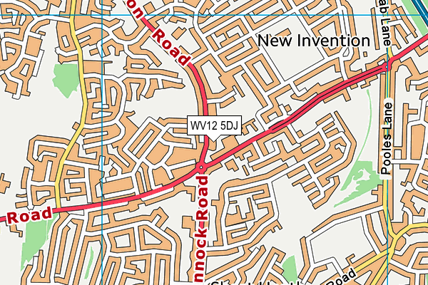 WV12 5DJ map - OS VectorMap District (Ordnance Survey)