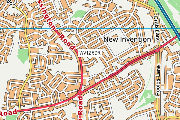 WV12 5DR map - OS VectorMap District (Ordnance Survey)