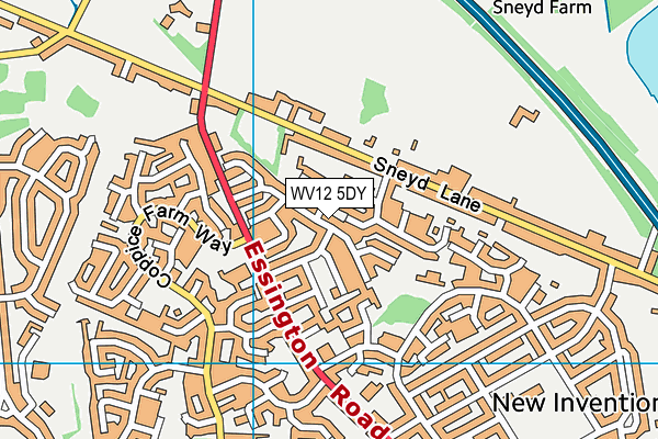 WV12 5DY map - OS VectorMap District (Ordnance Survey)