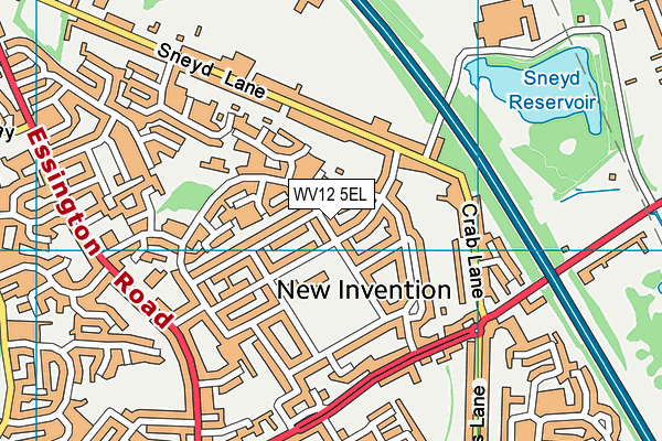 WV12 5EL map - OS VectorMap District (Ordnance Survey)