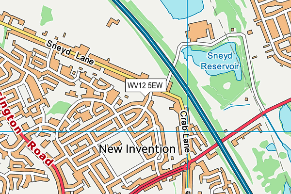 WV12 5EW map - OS VectorMap District (Ordnance Survey)