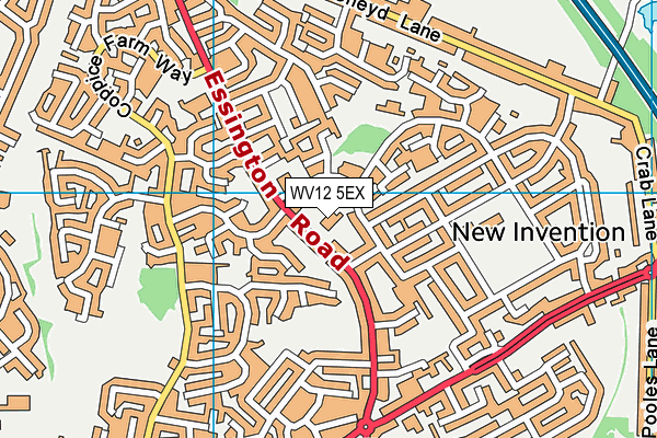 WV12 5EX map - OS VectorMap District (Ordnance Survey)