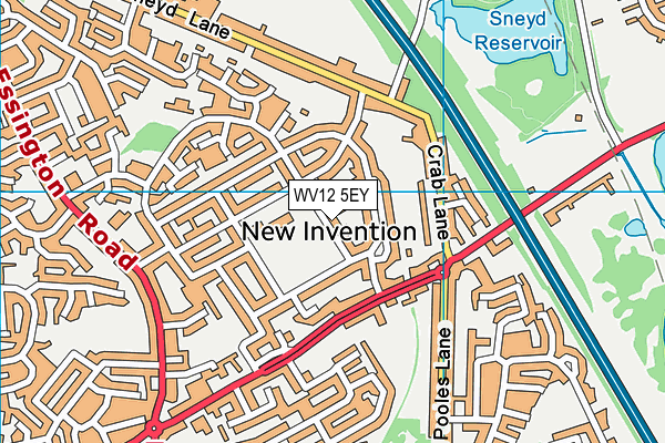 WV12 5EY map - OS VectorMap District (Ordnance Survey)