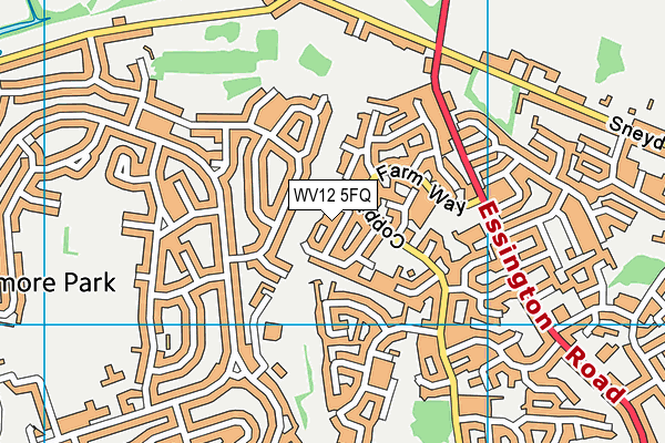 WV12 5FQ map - OS VectorMap District (Ordnance Survey)
