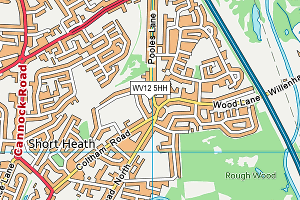 WV12 5HH map - OS VectorMap District (Ordnance Survey)