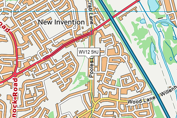 WV12 5HJ map - OS VectorMap District (Ordnance Survey)