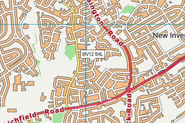 WV12 5HL map - OS VectorMap District (Ordnance Survey)