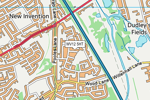 WV12 5HT map - OS VectorMap District (Ordnance Survey)