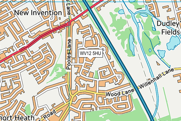 WV12 5HU map - OS VectorMap District (Ordnance Survey)