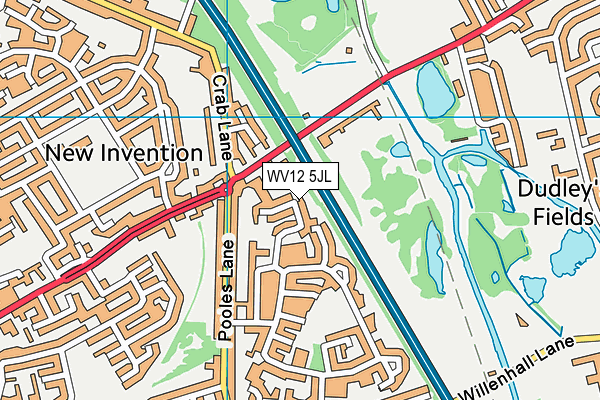 WV12 5JL map - OS VectorMap District (Ordnance Survey)