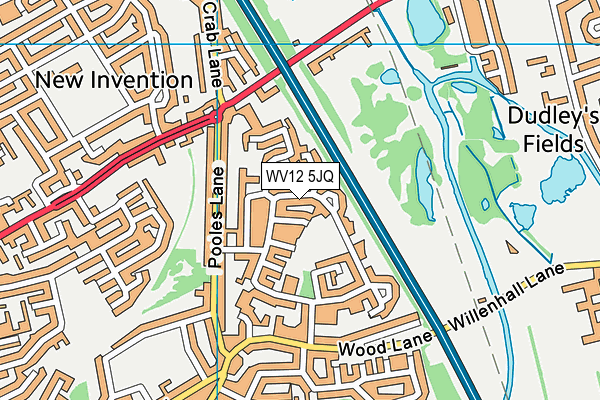 WV12 5JQ map - OS VectorMap District (Ordnance Survey)