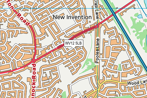 WV12 5LB map - OS VectorMap District (Ordnance Survey)