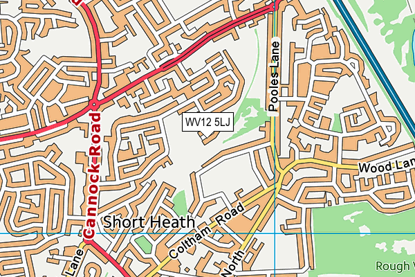 WV12 5LJ map - OS VectorMap District (Ordnance Survey)