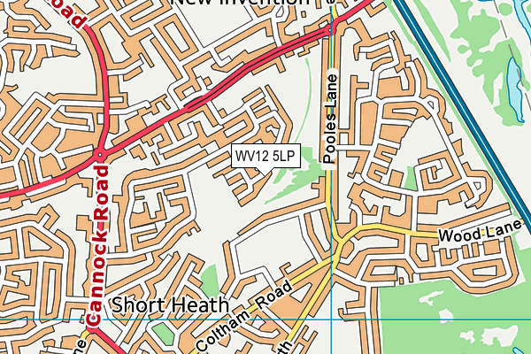 WV12 5LP map - OS VectorMap District (Ordnance Survey)