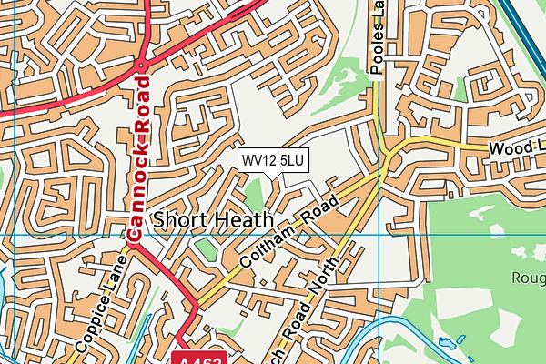 WV12 5LU map - OS VectorMap District (Ordnance Survey)