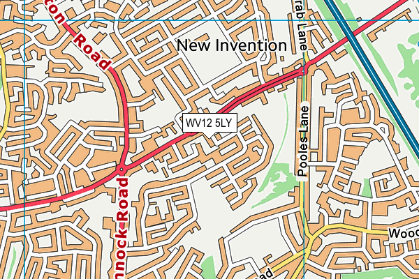 WV12 5LY map - OS VectorMap District (Ordnance Survey)