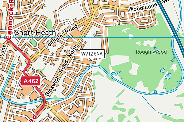 WV12 5NA map - OS VectorMap District (Ordnance Survey)