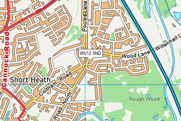 WV12 5ND map - OS VectorMap District (Ordnance Survey)