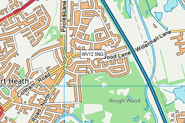 WV12 5NG map - OS VectorMap District (Ordnance Survey)