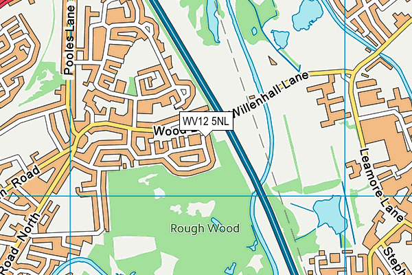 WV12 5NL map - OS VectorMap District (Ordnance Survey)