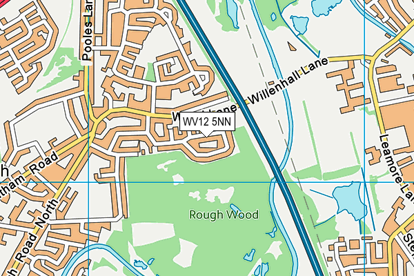 WV12 5NN map - OS VectorMap District (Ordnance Survey)