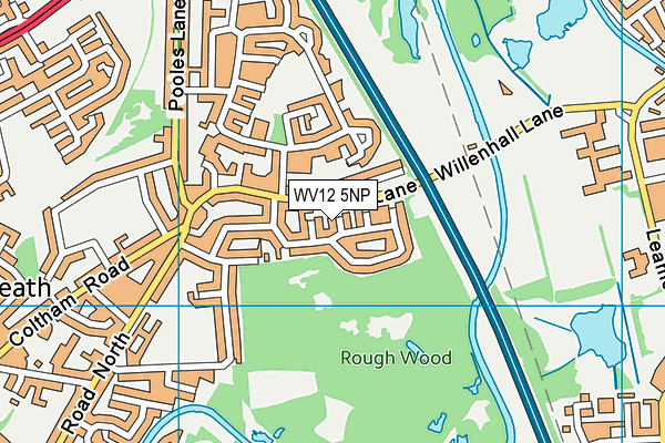 WV12 5NP map - OS VectorMap District (Ordnance Survey)