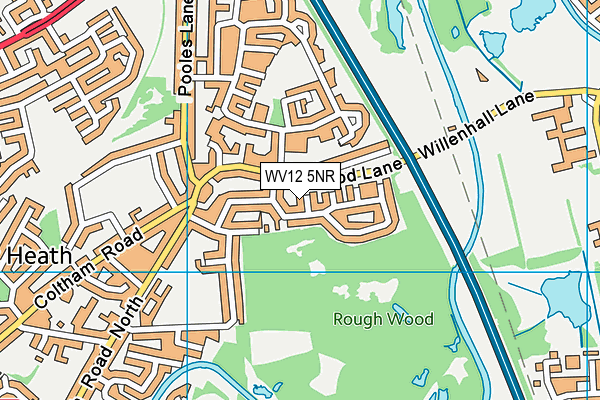 WV12 5NR map - OS VectorMap District (Ordnance Survey)