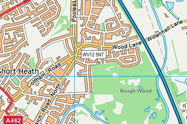 WV12 5NT map - OS VectorMap District (Ordnance Survey)