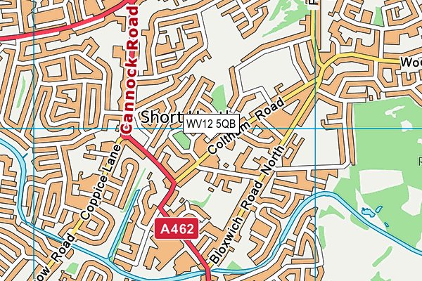 WV12 5QB map - OS VectorMap District (Ordnance Survey)