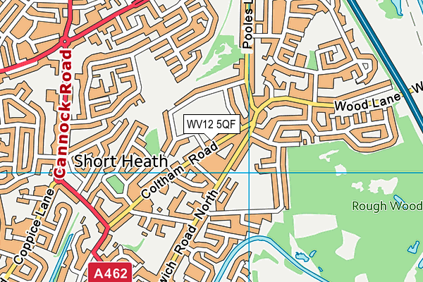 WV12 5QF map - OS VectorMap District (Ordnance Survey)