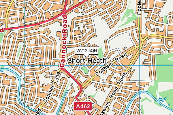 WV12 5QN map - OS VectorMap District (Ordnance Survey)