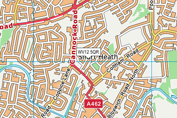 WV12 5QR map - OS VectorMap District (Ordnance Survey)