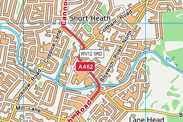 WV12 5RD map - OS VectorMap District (Ordnance Survey)