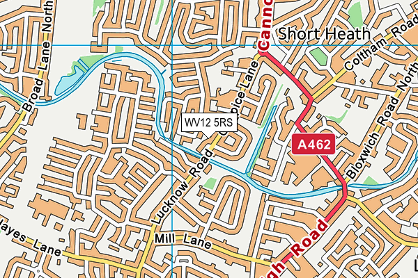 WV12 5RS map - OS VectorMap District (Ordnance Survey)