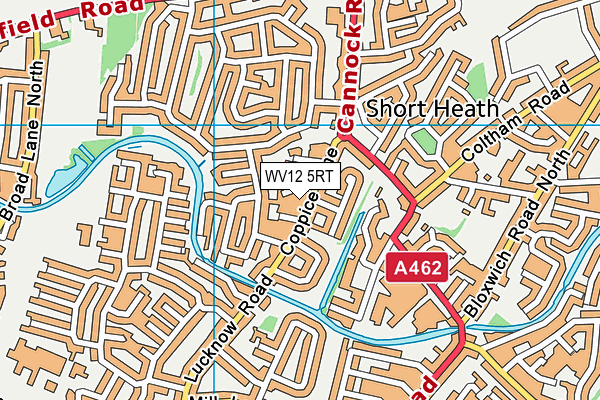WV12 5RT map - OS VectorMap District (Ordnance Survey)
